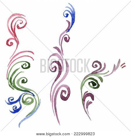 Whorls  in a watercolor style isolated. Whorls aquarelle for background, texture, wrapper pattern, frame or border.