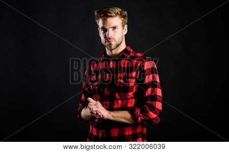 Exhibit Masculine Traits. Standards Of Manliness Or Masculinity. Handsome Well Groomed Man. Manlines