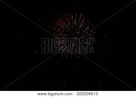 Fireworks for celebration anniversary Cesenatico in Italy