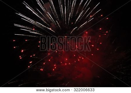 Fireworks For Celebration Anniversary, Cesenatico In Italy