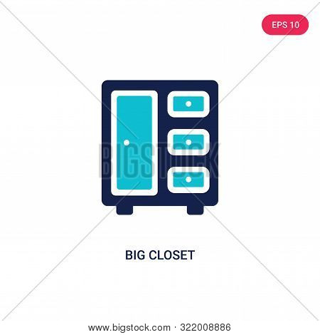big closet icon in two color design style.