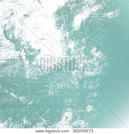 Distressed Grunge Cold Blue Color Texture For Making Your Design Aged. Dirty Empty Background. Frost