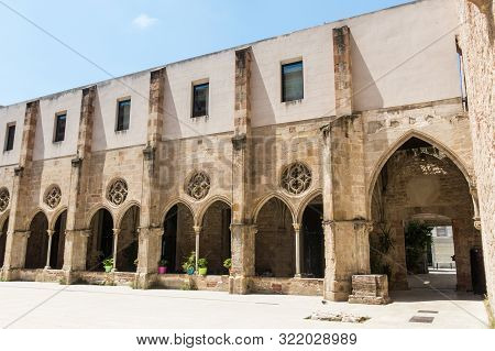 View Of The Convent De Sant Agusti, A Former Gothic Convent Now Used As A Cultural Center In Barcelo
