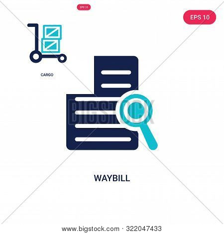 waybill icon in two color design style.