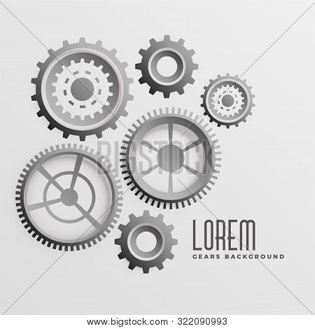 Abstract 3d Gears Background In Different Styles