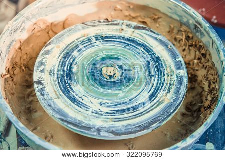 An Empty Circle, Where The Potter Molds Product. Creative Studio Potter.