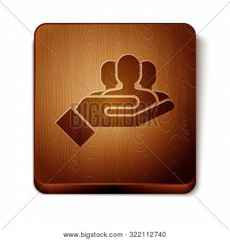 Brown Project Team Base Icon Isolated On White Background. Business Analysis And Planning, Consultin