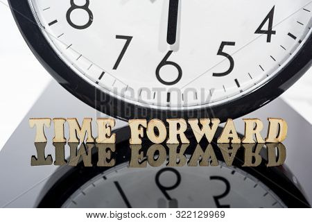 Daylight Saving Time. Dst. Turn Time Forward. Abstract Photo Of Changing Time At Spring.