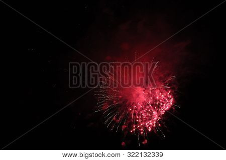 Fireworks for celebration anniversary Cesenatico in Italy