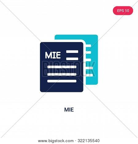 mie icon in two color design style.