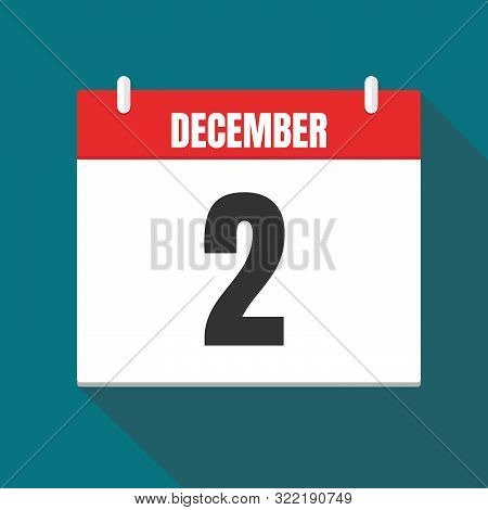 Vector Illustration. Calendar Icon. Calendar Date - Desember 2. Planning. Time Management.