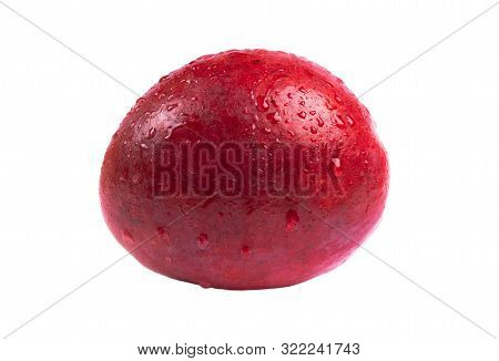 Mango Fruit With Water Drops Isolated On White Background.  Mango Isolated On A White Background Wit