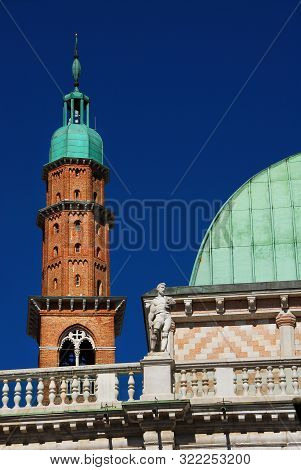 Vicenza City Landmark. The Wonderful Basilica Palladiana (16th-17th Century), Designed By The Famous