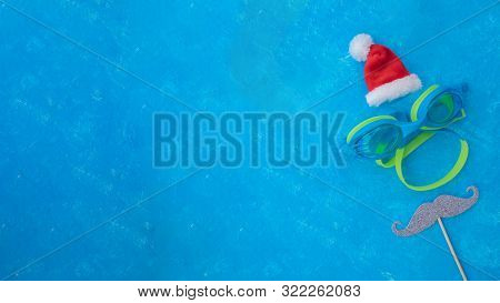 Fit Swimmer Training By Himself Against New Year Fresh Start