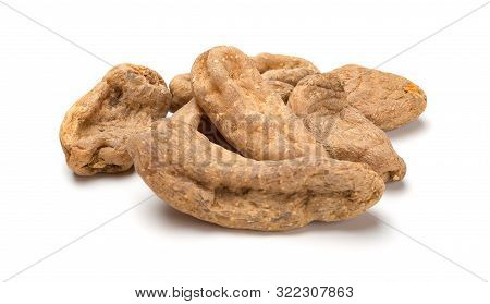 Side View Chinese Herb Medicine Of Tianma Or Gastrodiae Rhizoma Or Tall Gastrodiae On White
