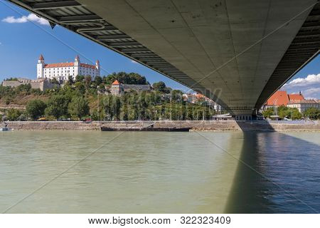 Bratislava castle and Danube river, Slovakia
