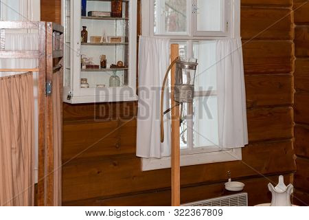 Melikhovo, Moscow Region, Russia - April 3 2019: The Interior Of The Clinic Where Dr. Chekhov Receiv