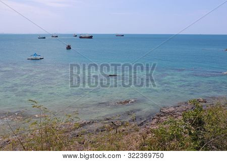 Samaesarn Coast View Of Popular Tourist Attractions In Chonburi Province, Thailand.