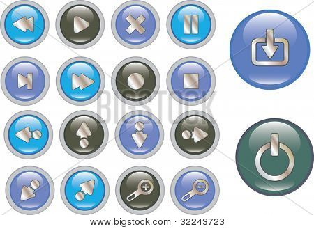 кнопки навигации - векторный набор