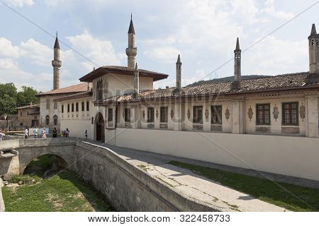 Bakhchisaray, Crimea, Russia - July 22, 2019: North Gate And The Retinue Building Of The Bakhchisara