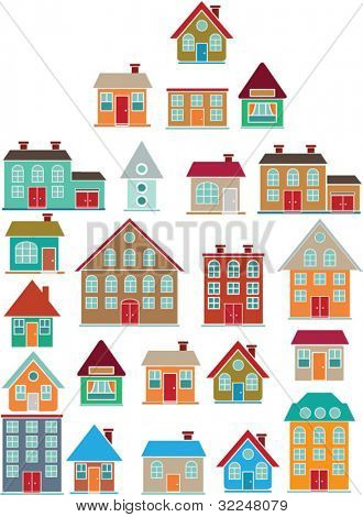 maison de maisons. Vector