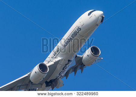 Airbus A350-900 Xwb Show Flights. Russia, Moscow Region Zhukovsky, Airport Ramenskoe. Aviasalon Maks
