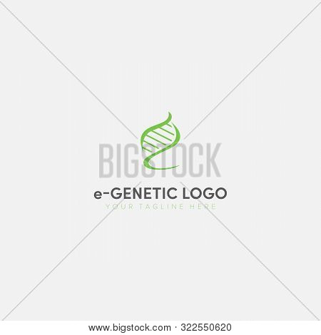 Logo Design Initial E With Symbol Genetic