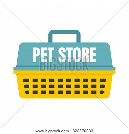 Pet Store Basket Logo. Flat Illustration Of Pet Store Basket Vector Logo For Web Design