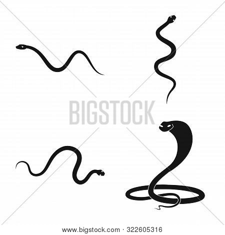 Vector Design Of Nature And Medicine Logo. Set Of Nature And Evil Stock Vector Illustration.