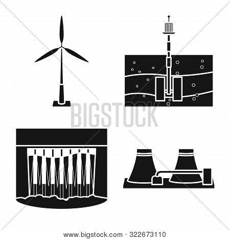 Isolated Object Of Technology And Bio Logo. Collection Of Technology And Alternative Stock Vector Il