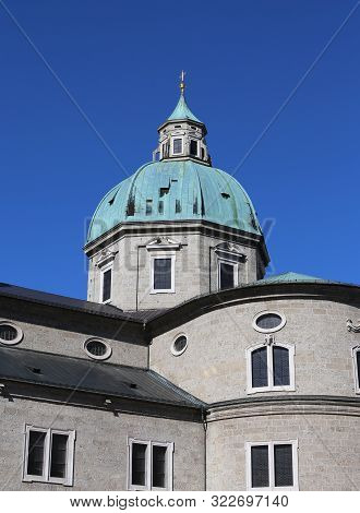Cathedral Of Salzburg Town In Austria Called Salzburger Dom In Austrian Language