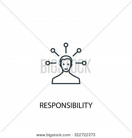 Responsibility Concept Line Icon. Simple Element Illustration. Responsibility Concept Outline Symbol