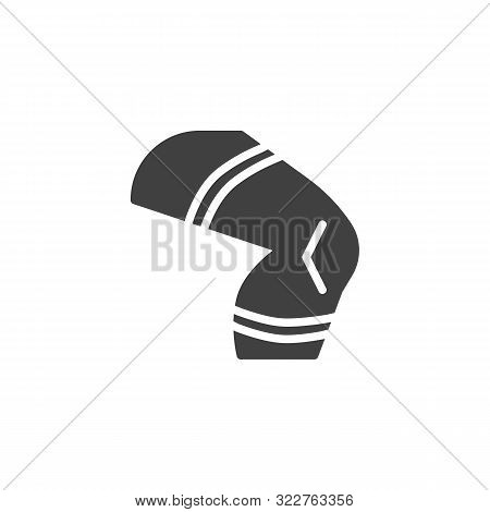 Knee Orthopedic Brace Vector Icon. Filled Flat Sign For Mobile Concept And Web Design. Knee Support 