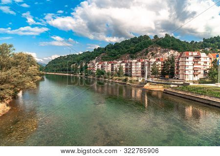 Neretva River And Houses