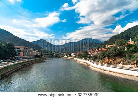 Neretva River And Houses