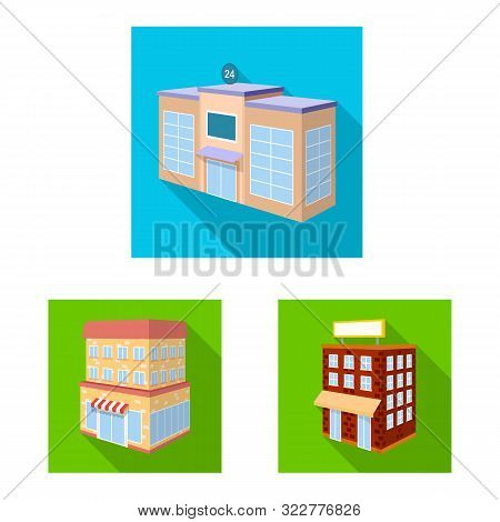 Vector Design Of Construction And Building Symbol. Collection Of Construction And Estate Stock Vecto