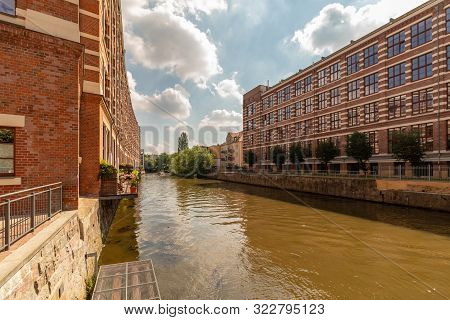 View From The River Weisse Elster In Leipzig,germany. It Is A Popular Place To Live In Wonderful Arc