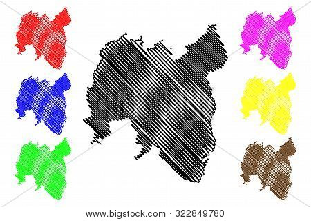 Tolna County (hungary, Hungarian Counties) Map Vector Illustration, Scribble Sketch Tolna Map