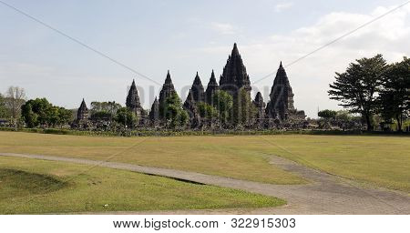 Yogyakarta, Indonesia - August 04, 2017: Visiting Prambanan Temple In Yogyakarta
