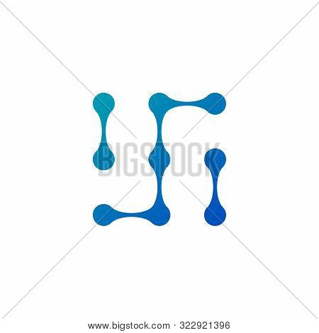 Molecule Vector Logo Design Element. Connected Dots Abstract Shape. Stock Vector Illustration Isolat