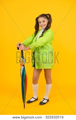 The Most Stylish Outfit Youll Need For Wet Weather Days. Stylish Girl Smiling In Waterproof Outwear.