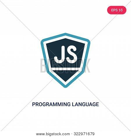 programming language icon in two color design style.