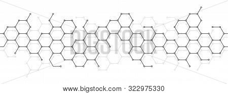 Abstract Technical Honeycomb Background. Cellular Communication. Vector Illustration