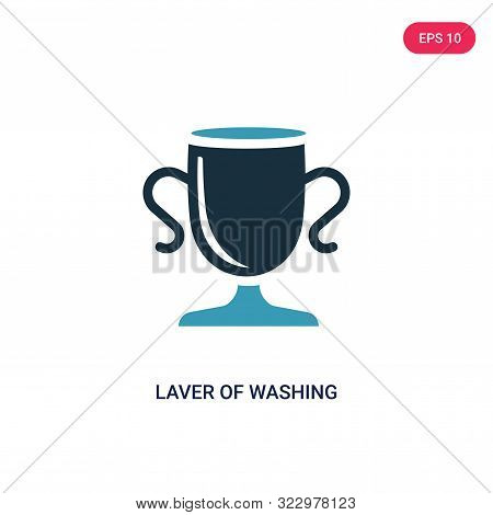 laver of washing icon in two color design style.