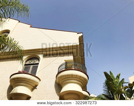 Holon, Israel  April 07, 2019:private House Balcony  In Holon, Israel.