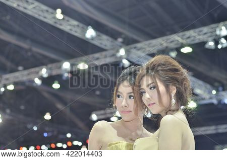 Bangkok-apil 2 Pretty At The35th Bangkok International Motor Show 2014 On Apil 2 2014 In Bangkok, Th