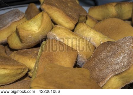 Homemade Cakes, Cookies In The Form Of A Brown Star And Month