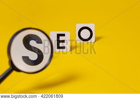 Seo For Search Engine Optimization Of The Site. Seo Promotion. Web Dising. Online Marketing.