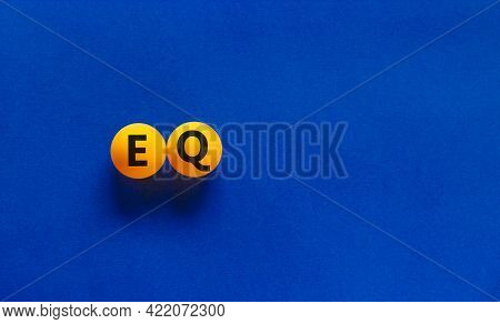 Eq, Emotional Quotient Symbol. Orange Table Tennis Balls With Words 'eq - Emotional Quotient'. Psych