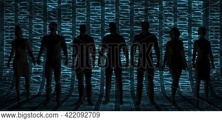 Empowered Business People Working Together Global Concept 3d Render